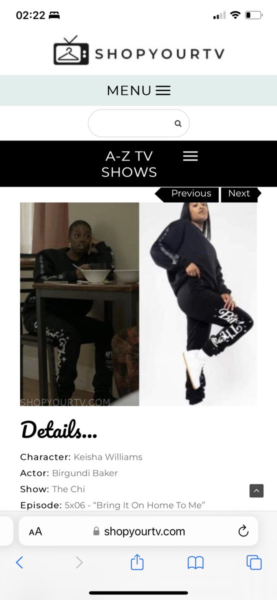 Not #TheChi putting <a href="/APTC3APPAREL/">APT C3</a> in ANOTHER episode on season 5??? 😮