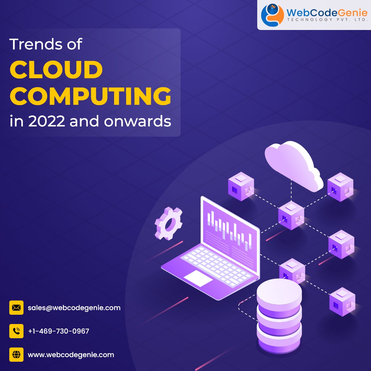 WebCode_Genie's tweet image. Trends of Cloud Computing in 2022 and onwards - buff.ly/3zQ9fer 
#WebCodeGenie #cloudcomputing #DevOps #Cloudcomputing2022