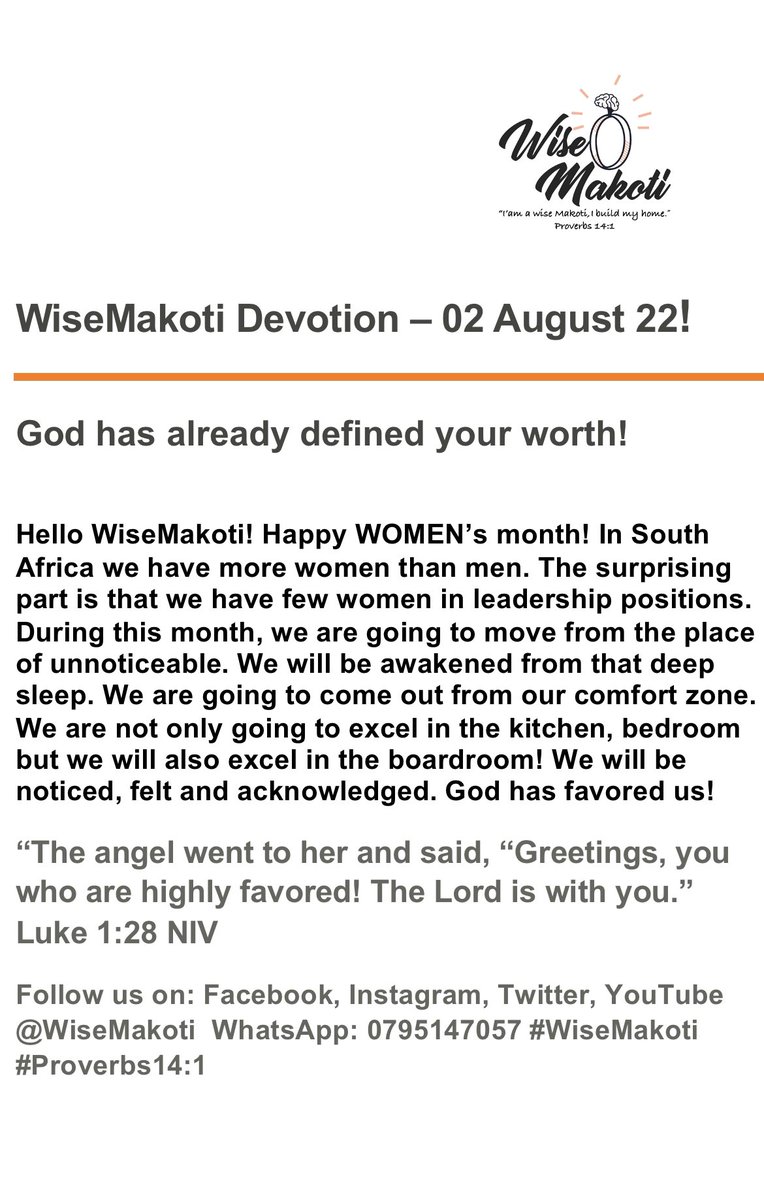WiseMakoti's tweet photo. Food for the soul! #woman #wisemakoti https://t.co/7dmzflwbxv