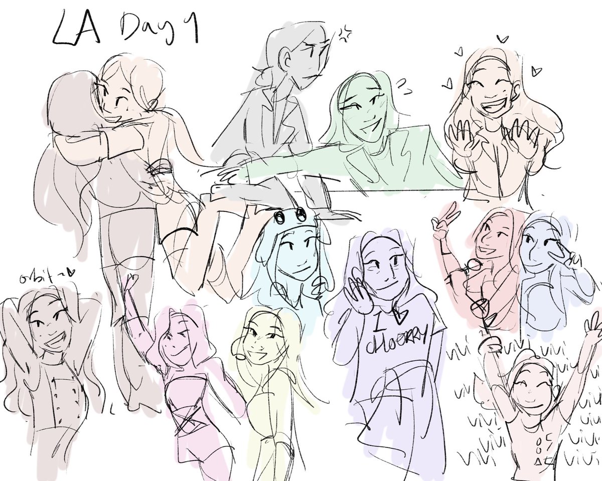 luviebit's tweet photo. LA day 1 sketches before bed

#LOONAfanart https://t.co/wnAX6IMcSj
