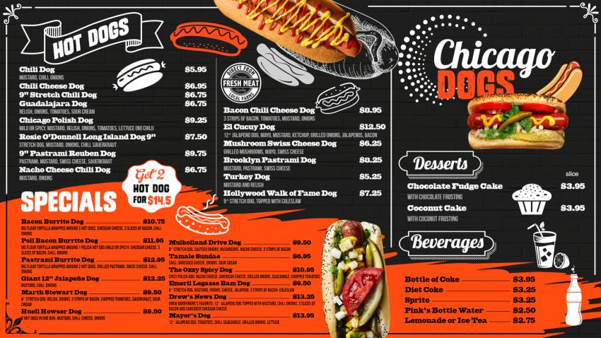 dsmenu's tweet image. Hot Dog #Menu #Design for #digitalsignage for #restaurants and #restaurantmarketing.Don&apos;t forget:bit.ly/3JpbubR