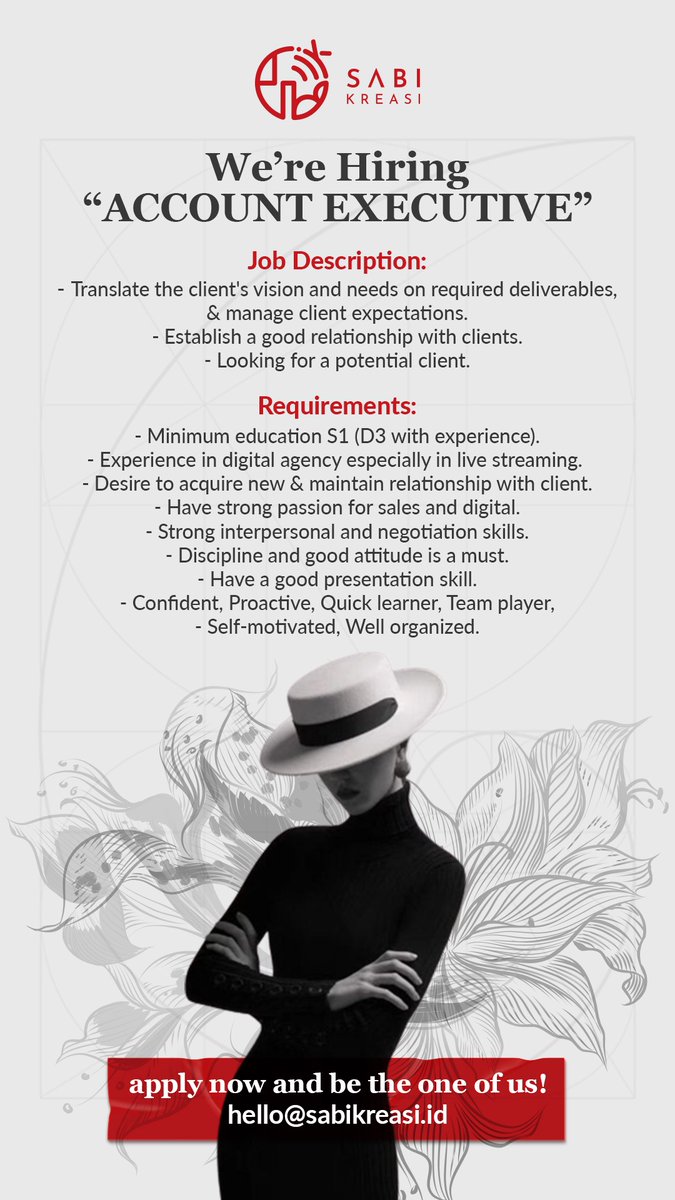 Job Vacancy : Account Executive.