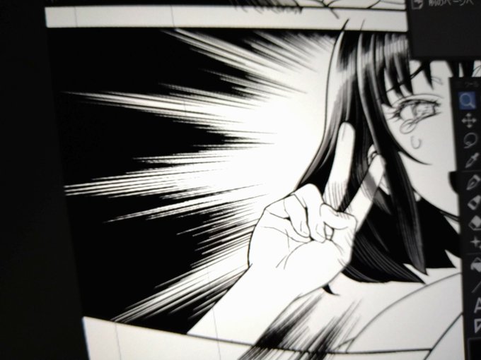 液タブを新調したおかげか、はたまたコミスタからクリスタへ移行したおかげか、それともただの気の所為なのか判らないけど、以前よりもベタフラが綺麗に描けるわん。良い。 