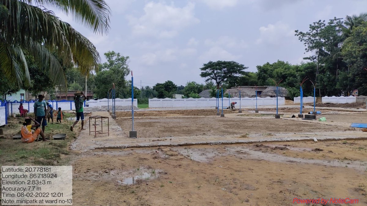 Ongoing mini park work at Goladia ward No.13 of Chandbali NAC.