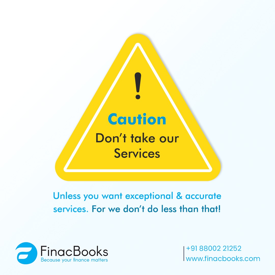 Please take a note, only #exceptional and #accurate services are offered by #finacbooks
Visit our website for latest updates for Chartered Accountants
finacbooks.com
#bestservice #accurateservices #startupcompliance #ITRservices #ITRfiling