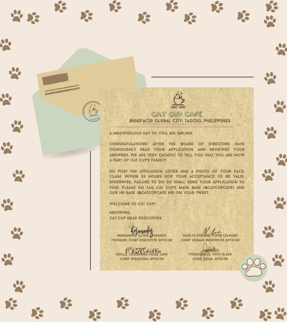 ㅤ

         YSKAELLA AVERY AIKAWA     
              AFFILIATED WITH ——
              CAT CUP CAFE
              as their EDITOR 

ㅤ