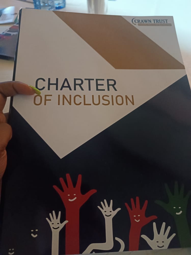 The Objectives of the Charter of 
Inclusion is to  provide a framework for implementing 
inclusivity and equality principles with 
specific actions, indicators of action,and targets. 

#CharterOfInclusion