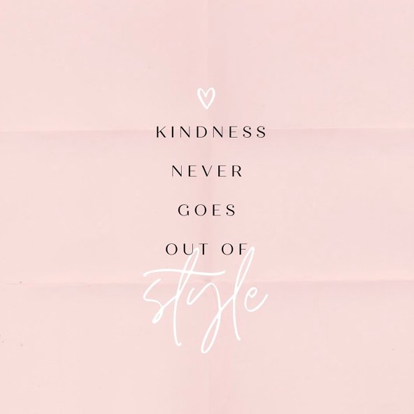 Kindness never goes out of style 🤍

#bekind #peace #happiness #compassion #motivation #life #positivity #selflove #positivevibes #inspiration #gratitude #hope #kind #mentalhealth #happy #selfcare #joy #smile #kindness #kindnessquotes #style #kindnessmatters