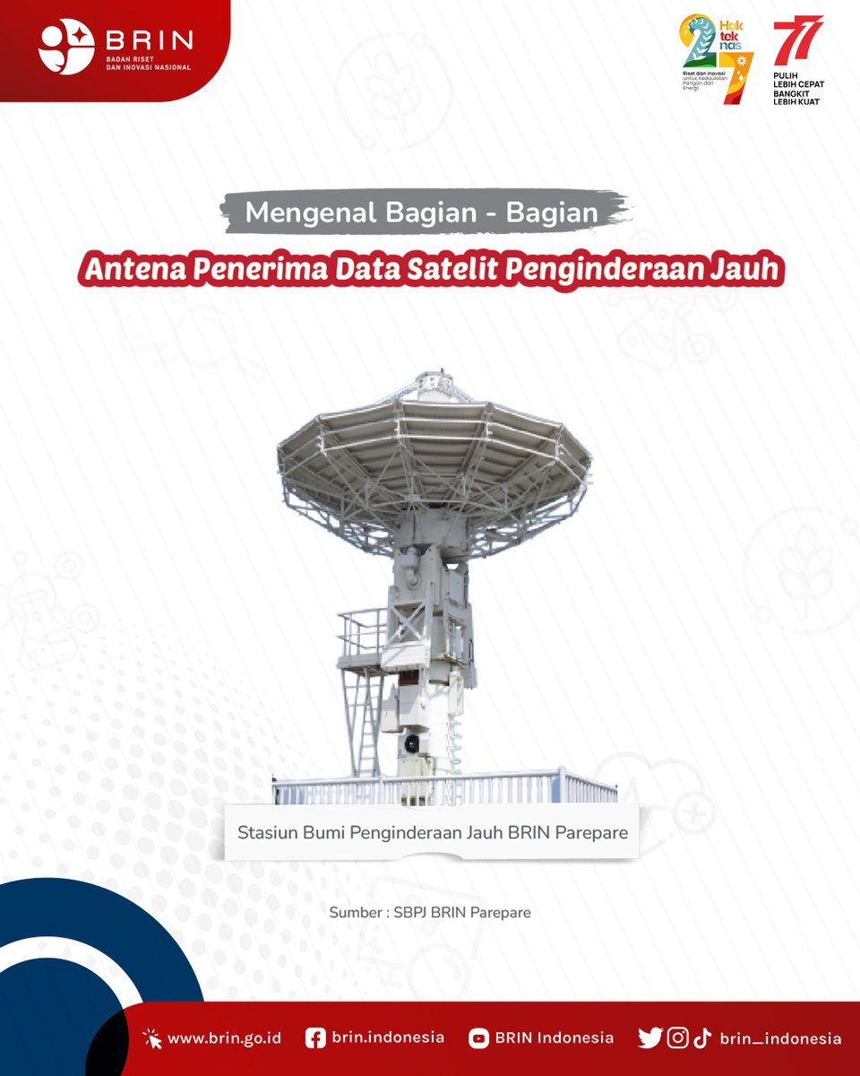 Antena penerima data satelit penginderaan jauh merupakan terminal telekomunikasi yang berada di bumi untuk berkomunikasi atau menerima gelombang radio dari luar angkasa.