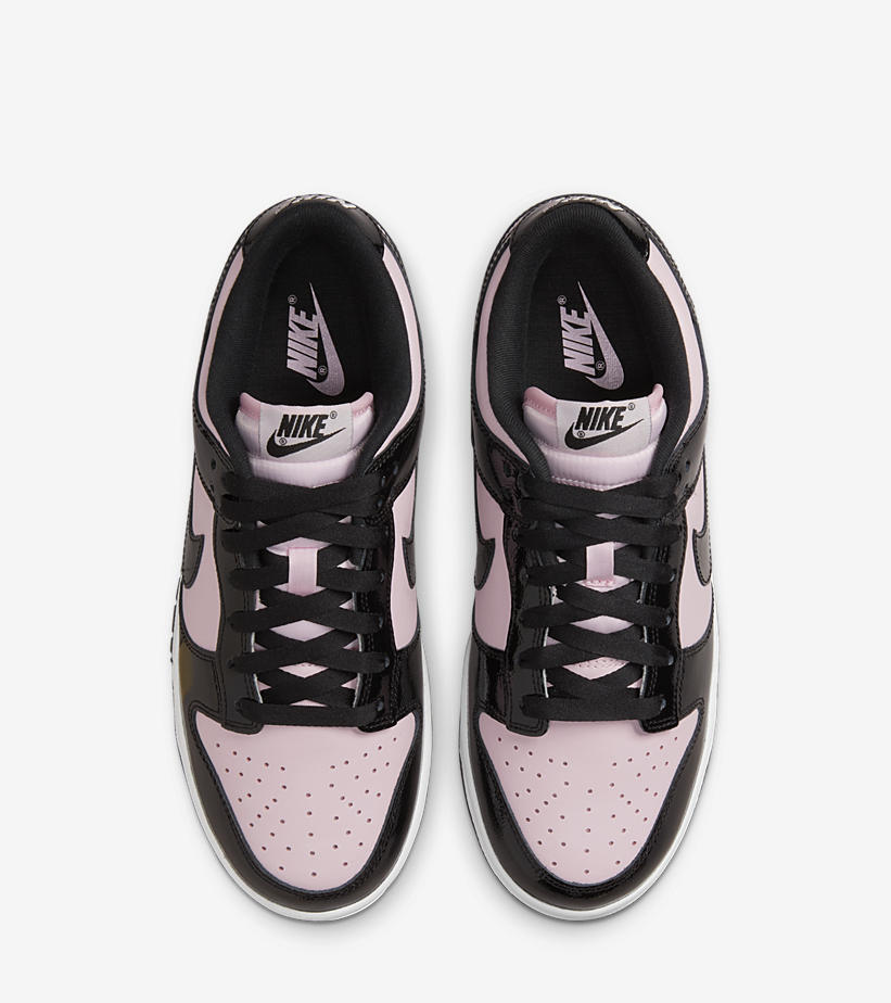 SOLELINKS's tweet photo. Women's Nike Dunk Low Patent 'Pink/Black' official images https://t.co/oF1yfu1YLN