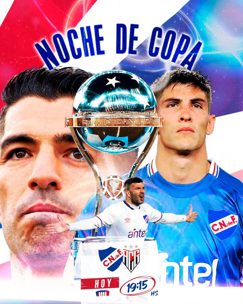 Nacional's tweet photo. ¡Hoy #JuegaNacional! 🔵⚪️🔴

🆚 @ACGOficial 
⏱ 19:15 
🏟 Gran Parque Central 

#ElClubGigante https://t.co/qGMBfmQPZZ