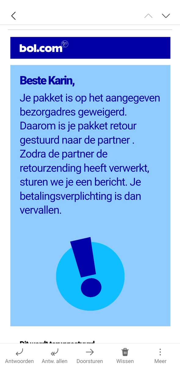karinvansteenis's tweet photo. @DHLNL weet niet hoor maar er is niet eens aangebeld en heb ook niks geweigerd wat is dit voor service? https://t.co/yyYpWeLZ20