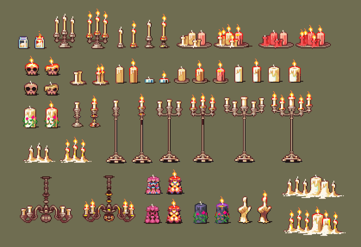 Neoriceisgood's tweet photo. Pixel candles. https://t.co/ZnhZkZjjGs