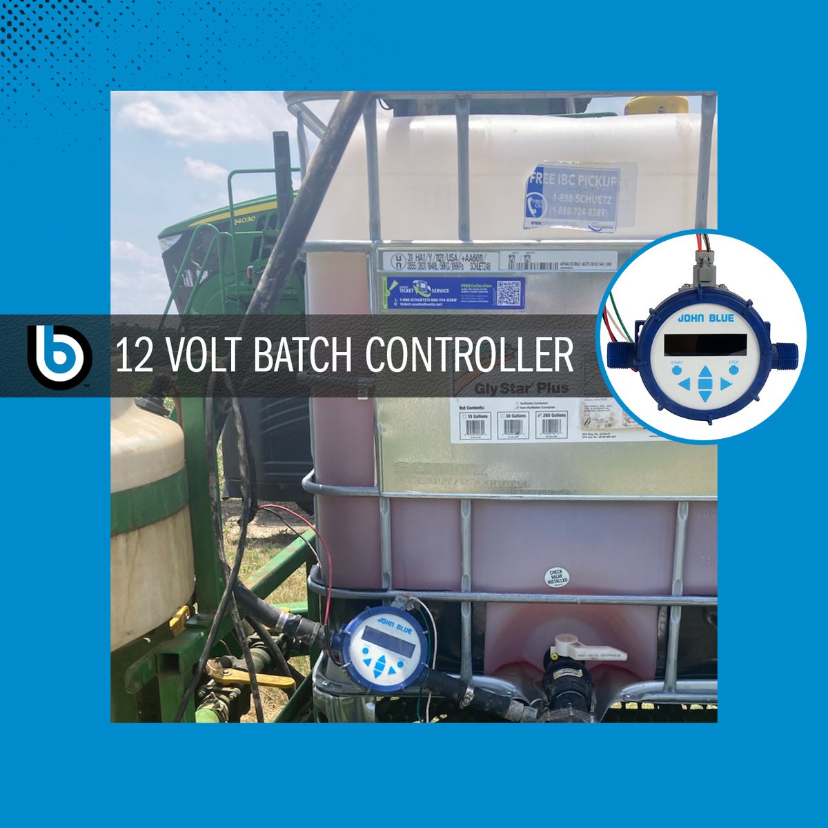 JohnBlueCo's tweet image. The John Blue 12 Volt Batch Controller accurately transfers fluid on any brand pump for farm, lawn, and co-op! Versatile meter is ideal for low-volume transfer.
youtu.be/6Cogiz4U5qQ
#johnblue #batchcontroller #lowvolumetransfer