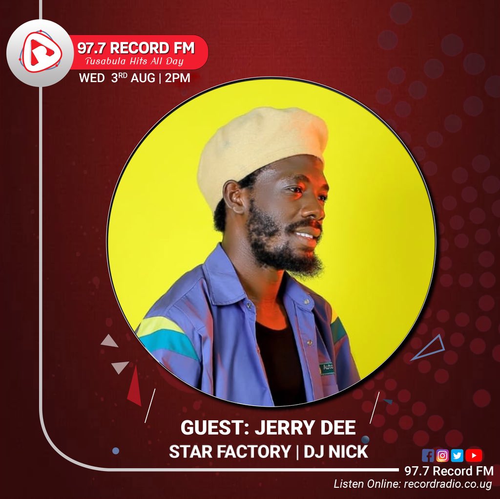 Reggaeattire's tweet photo. By the way saagala sawulidde sategedee .... enkya I mean tomorrow.... catch the vibe live on @RecordFm977 with ddi top shutter @djnicknicholas on the #HitLab  

💯🔥💯🔥 #Nyange #RefreshYuhMind #JerryDee🇺🇬 https://t.co/Sr4HIQXkJJ