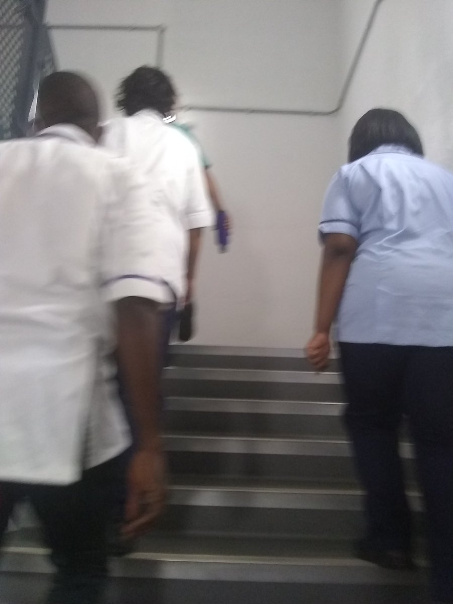 #NursesActive ward teams climbing the stairs for the start of the challenge. Very impressed with the positive outlook despite my odd request! @SurgeryRlh @RLHchildren @FIONAPARKER5 @KathEvans2