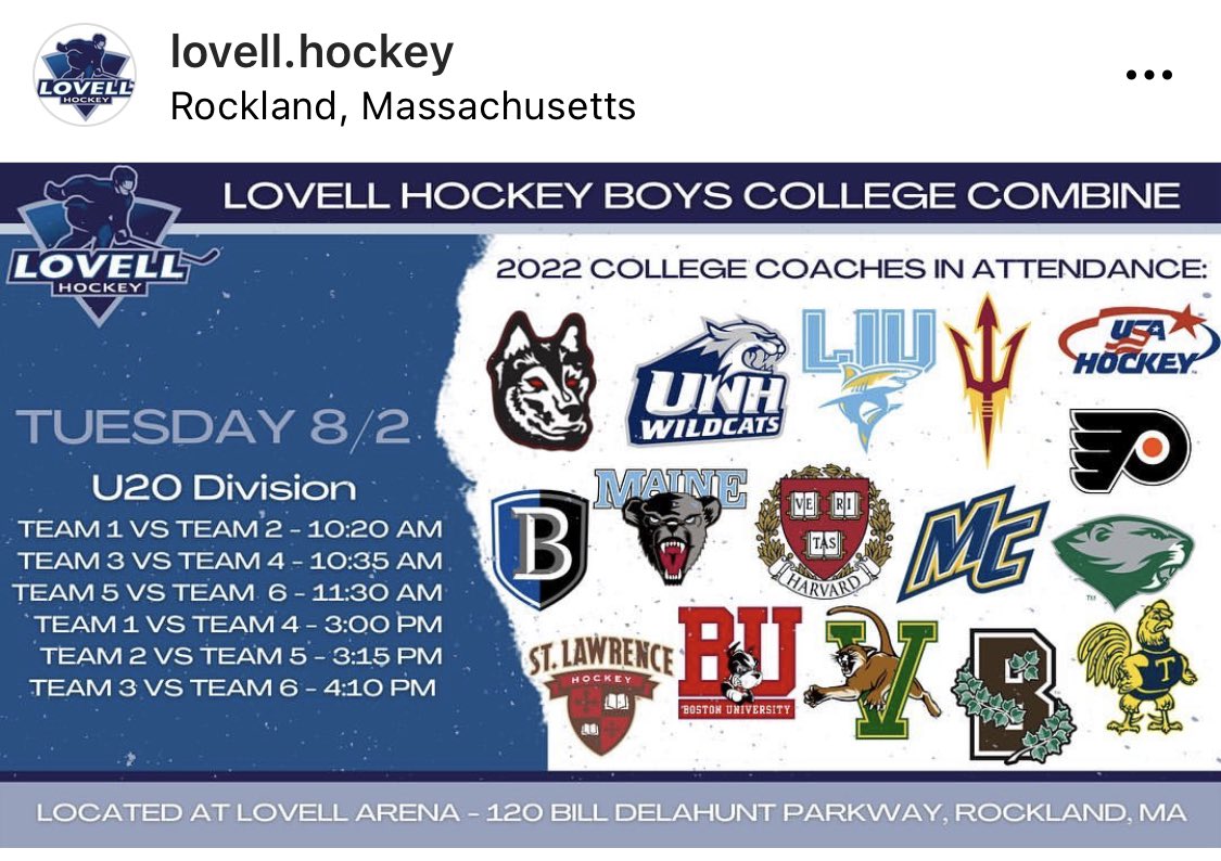 This week - Lovell Combine. Today - U20 Team 5 🙌🏼 <a href="/lovellhockey/">Lovell Hockey</a>