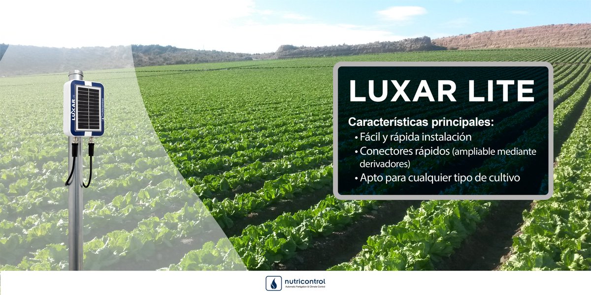 🚀Empezamos agosto con muchísima energía y aprovechamos para presentaros nuestro equipo LUXAR Lite.

📑Caracteristicas:
- Fácil y rápida instalación
- Conectores rápidos (ampliable mediante derivadores)
- Apto para cualquier cultivo.

#NTCtech #LuxarLite #monitoreo