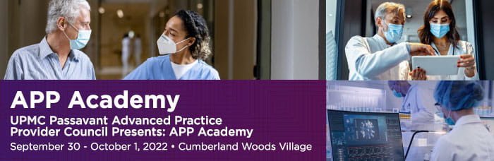 TheresaCelender's tweet photo. APPs! Looking for a CME event? UPMC Passavant APP Council Presents: 3rd Annual APP Academy. Join us for a two day CME event at Cumberland Woods Village! Virtual options available. Registration is now open. Learn more or register at https://t.co/ERYTgRCrEo https://t.co/dEmQldz55U