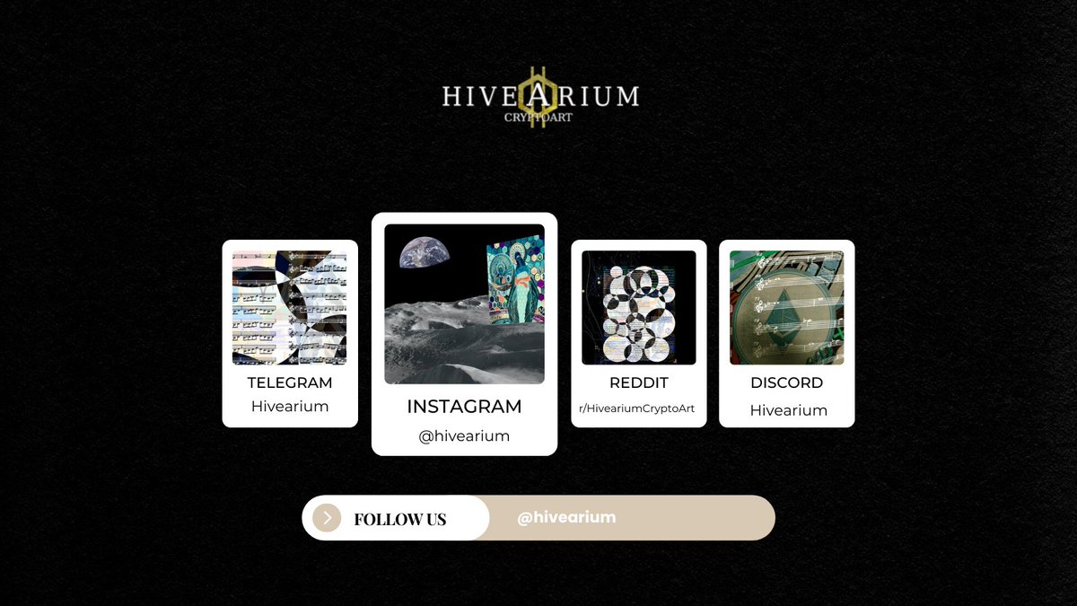 📣 Help us let everyone know: follow us on our social channels🔥

Discord 👉 discord.gg/KhvNG4s9DK
Instagram 👉 instagram.com/hivearium/
Telegram Channel 👉 t.me/+UHzPnAnlXwU5M…
Reddit 👉 reddit.com/r/HiveariumCry…

#Hivearium #CryptoTwitter #NFTCommunity #CryptoCommunity #NFT