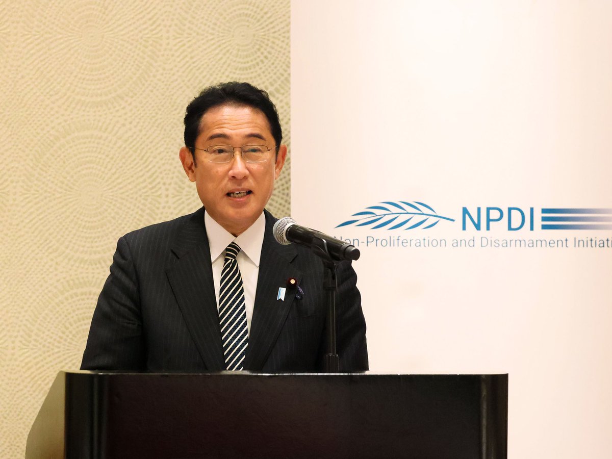 JPN_PMO's tweet image. PM Kishida: I attended the #NPTRevCon as the first Japanese prime minister ever to do so. There, I showed Japan&apos;s determination to firmly uphold the #NPT and announced the #HiroshimaActionPlan, designed to help to bring about a world without nuclear weapons. (1/2)