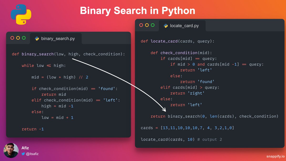 🟡 Data Structures and Algorithms in Python 1️⃣ Binary Search - Thread ...