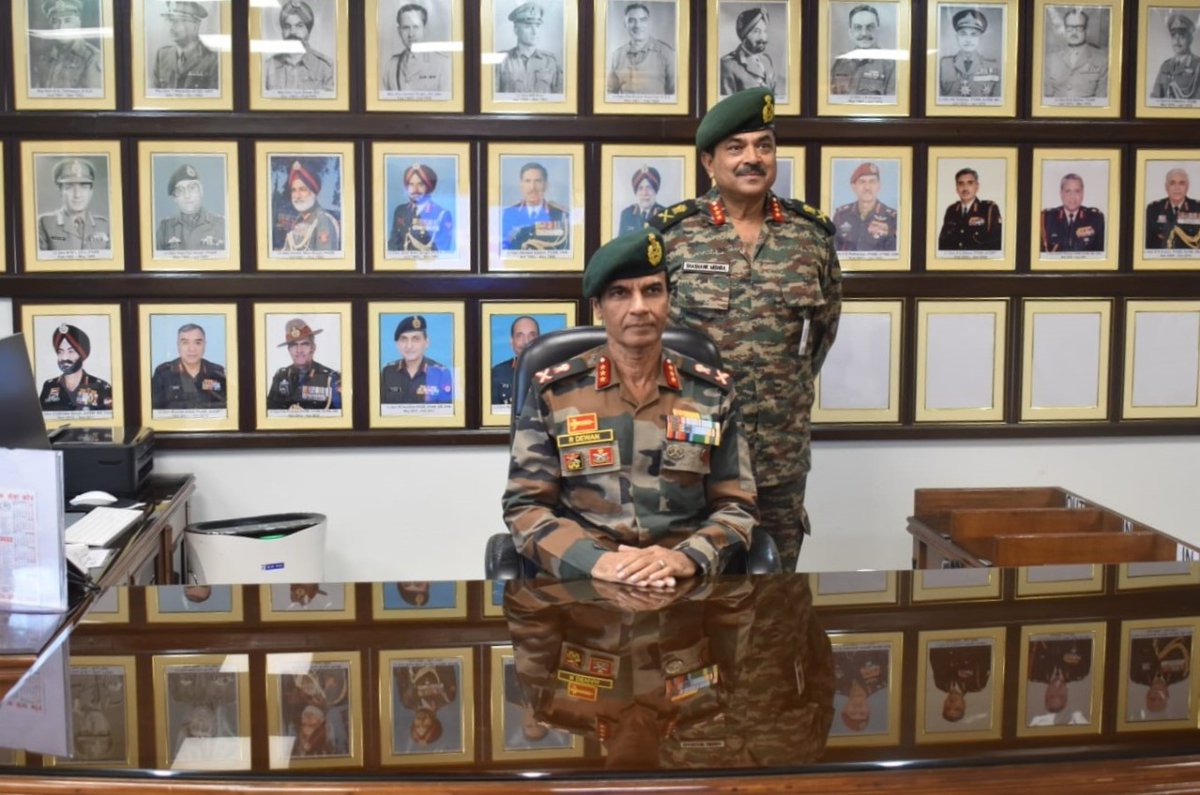 Lieutenant General Rajinder Dewan took over as Quartermaster General of #IndianArmy from Lieutenant General Shashank Shekar Mishra. Prior to assuming the key appointment, he was commanding the prestigious #BrahmastraCorps.

#IndianArmy