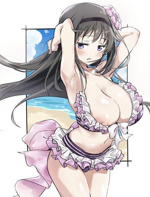 過去絵のほむほむの裸差分をskebで描きました
 #pixiv https://t.co/pQP0bUulYx 