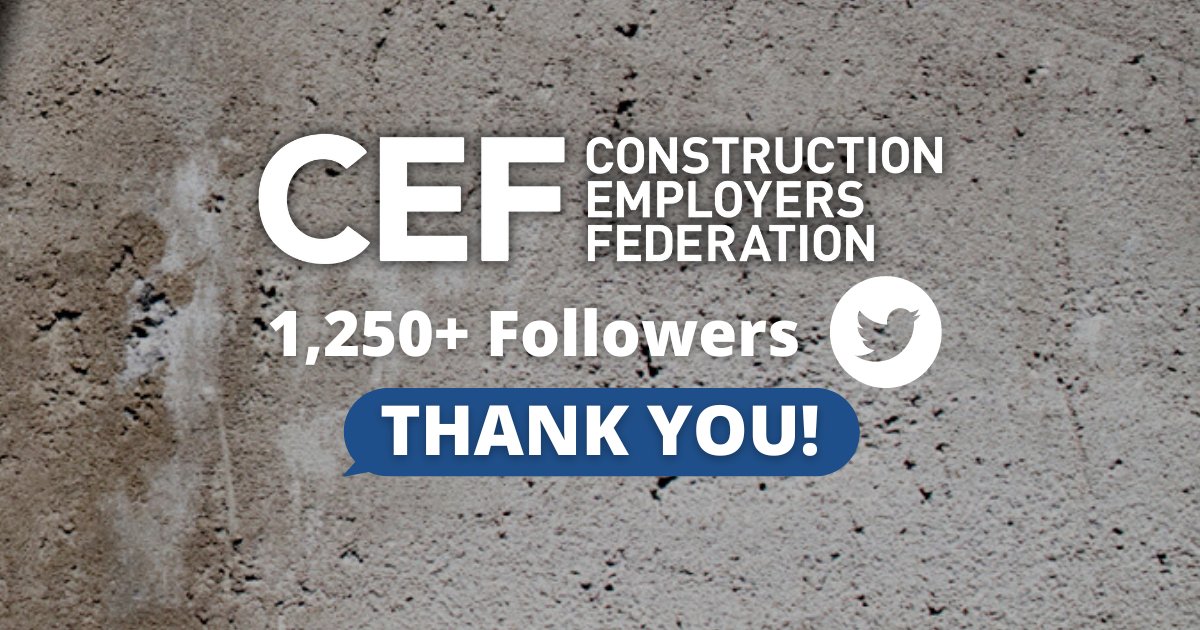 CEFNI1's tweet photo. A big thank you to all of our Twitter followers for supporting the CEF! 🙌

Keep following our page for all the latest NI construction industry updates and remember more information is available on our website 👉 https://t.co/q0BJfrAhE6. 

#CEF #VoiceoftheIndustry #NIConstruction https://t.co/mdHuQbd0aO
