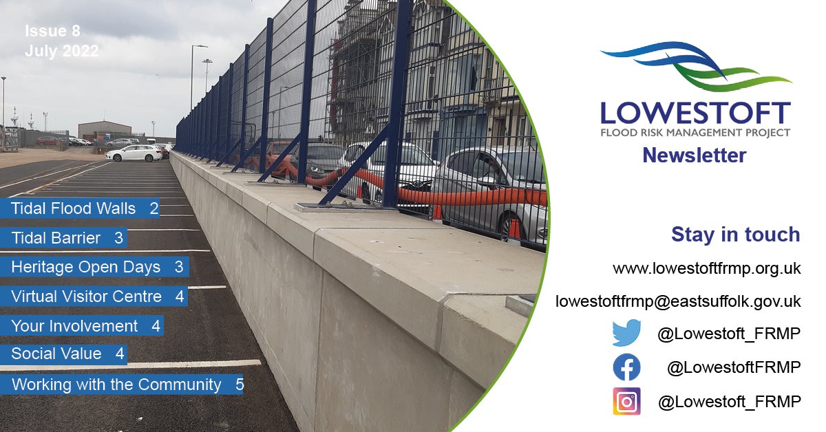 LowFloPro's tweet photo. The latest edition of our newsletter is out now! Featuring an update on construction of the tidal flood walls, design of the tidal barrier and news regarding upcoming @LowestoftHODs events.

Read here: https://t.co/G90o8xW2XM

#Lowestoftfrmp #ProtectLowestoft #theleadinglight https://t.co/IhbUxlIwpU