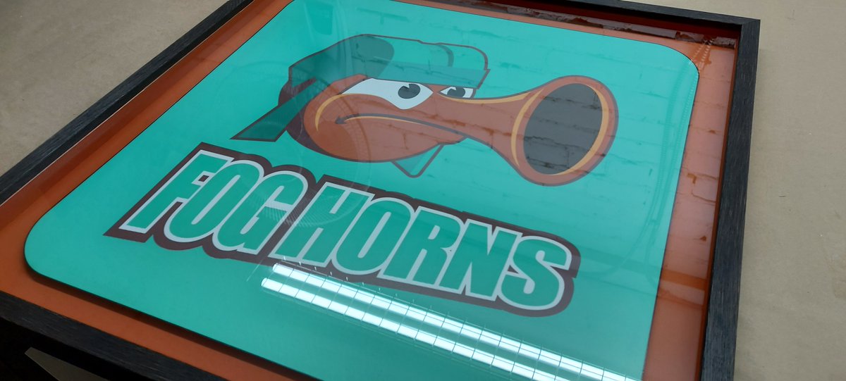 Shadowboxes are great for framing items that just won't work with a regular frame with a matt. This theatre prop has rounded corners and depth making a shadowbox the right choice to show that this is more than an image. Check out this work in progress.