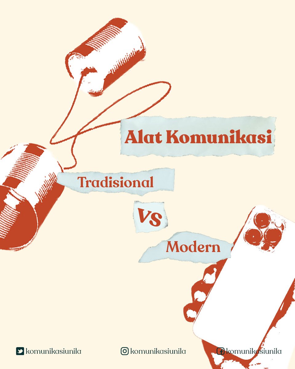 komunikasiunila's tweet photo. Halo Commers!
 
Zaman semakin canggih, alat komunikasi pun makin trendy. Tapi, kamu tau gak sih perbandingan alat komunikasi di zaman tradisional dan zaman modern seperti sekarang?

Yuk, cari tahu perbedaannya! 😉👆
 
#CommCurious
#AlatKomunikasi https://t.co/ZDUupEt3in