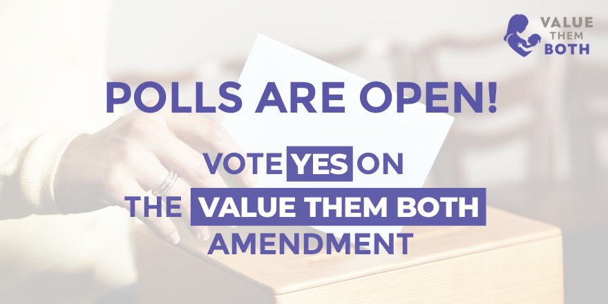 POLLS ARE OPEN ACROSS KANSAS! 

Today is the day. Get out and vote YES on #ValueThemBoth! Find your polling location here >> vote.valuethemboth.com