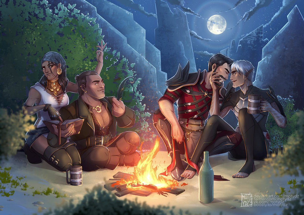 Perfect evening getaway ✨

#fenhawke #DragonAge #fenris #garrethawke #hawke #isabella #varric #art #digitalart