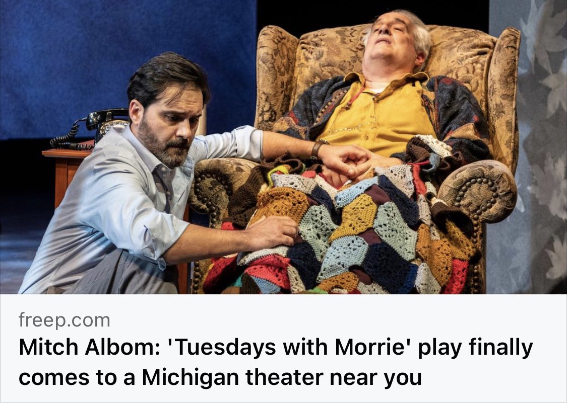 #ICYMI Here is more buzz about the upcoming Michigan premiere of the play, Tuesdays with Morrie, by beloved and bestselling author, Mitch Albom! 🗞 Tickets are on sale now at cityoperahouse.org. freep.com/story/sports/c…