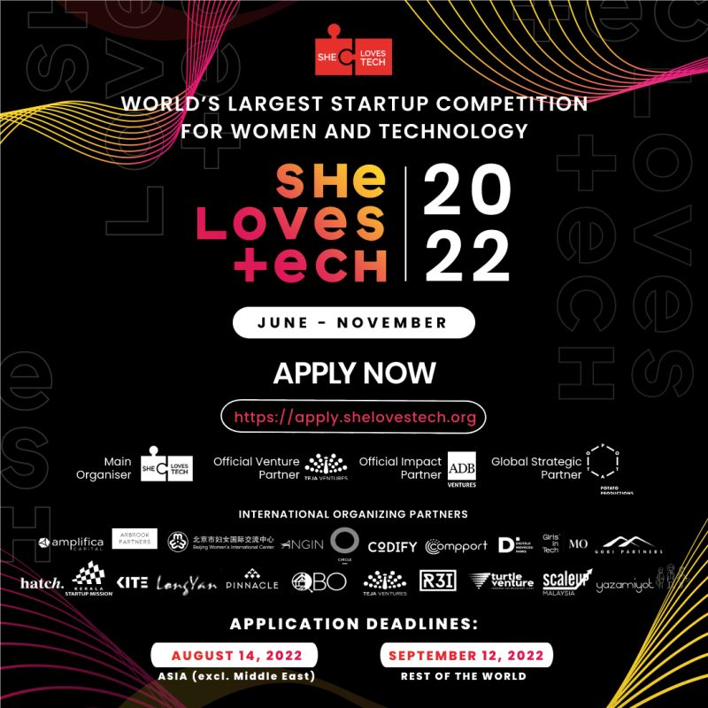 TechCode_Berlin's tweet image. THE LARGEST STARTUP RACE FOR WOMEN IS ON! 📣 Are you a startup founded by a woman, or for women looking for funding? Join The World’s Largest Startup Competition for Women and Technology! eu1.hubs.ly/H01rYBM0 
#femalefounders #diversityintech #technology #startups #slt2022