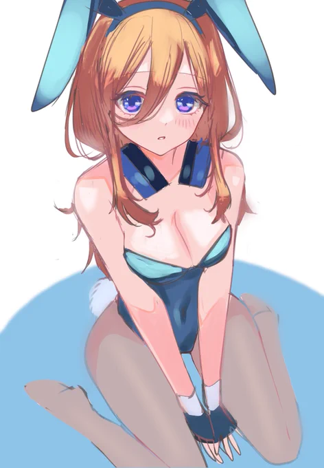 バニー三玖ちゃん! アニメ1期勢なのでみくちゃん推しです  #バニーの日 #ワンドロ