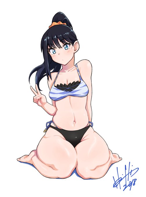今日の再放送は水着回✨(本放送時の過去絵)
#SSSS_GRIDMAN 