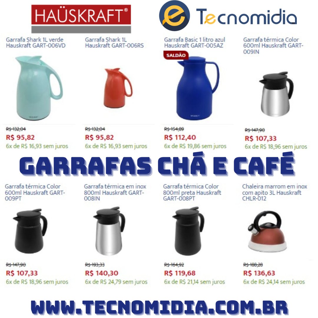 tunyUD's tweet photo. Garrafas térmicas e Chaleiras😍Diversos designs, tamanhos, materiais e cores. Varejo Atacado
Vem ver a promoção que criamos para você!
Veja aqui https://t.co/ti48FuEi4A 👈@tecnomidia 
23 anos de loja virtual Tecnomidia😃
#cha #cafe #chaleira #termica #servir #ud #hauskraft https://t.co/plttL9vDt2
