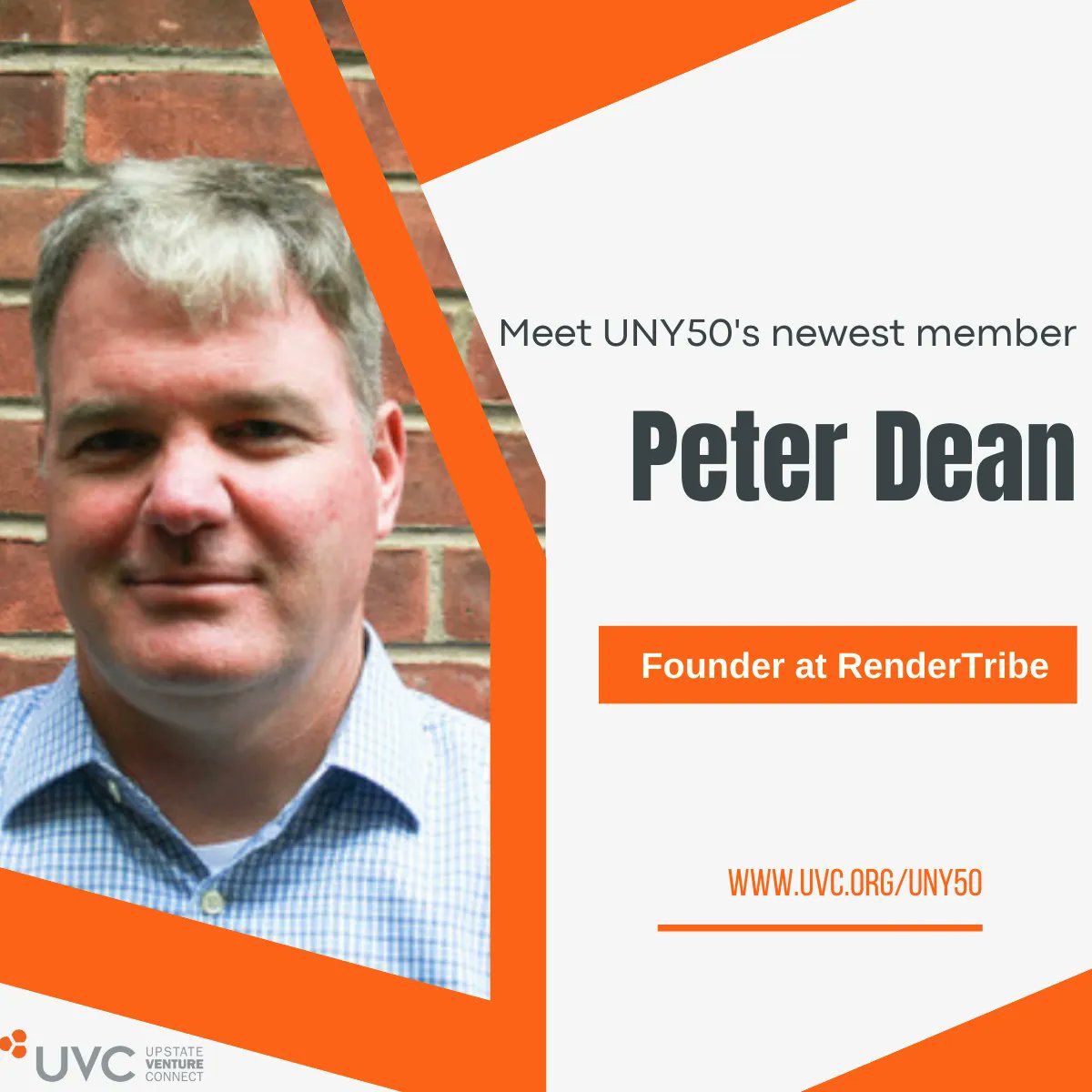 Meet the newest UNY50 member, Peter Dean. Peter is leading a team of brilliant marketing professionals at RenderTribe, a Saratoga Springs-based digital marketing company that he founded in 2009. Peter frequently mentors early-stage startup founders - a perfect fit for UNY50!