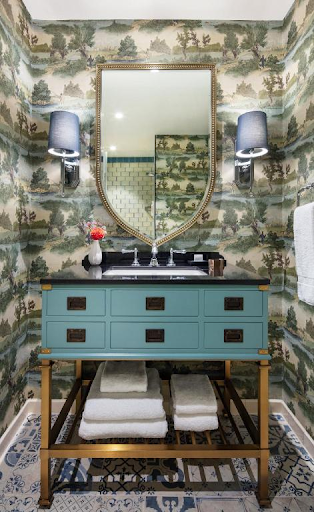 BryanAshleyInc's tweet photo. Functional doesn’t have to mean boring. This bathroom was designed to be both eye-catching and practical with its use of materials and abundant storage along with a decorative mirror and sconce lighting. 

Shoutout to Graduate Cambridge, Benjamin West London &amp; AJ Capital Partners https://t.co/3KK0AfGEIR