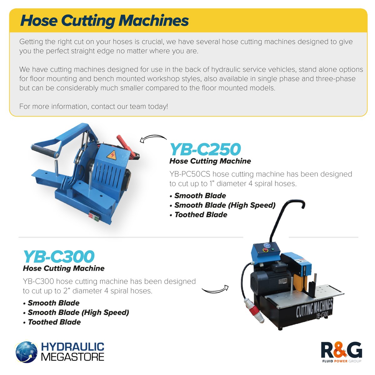 Hydraulic Megastore (@hydmega) on Twitter photo Discover online today our top quality collection of Global Flex Cutting Machines ๐
๐ Shop Cutting Machines: bit.ly/3PRxdv7
#hydraulicmegastore #swagingmachines #cuttingmachines # Discover online today our top quality collection of Global Flex Cutting Machines ๐
๐ Shop Cutting Machines: bit.ly/3PRxdv7
#hydraulicmegastore #swagingmachines #cuttingmachines #