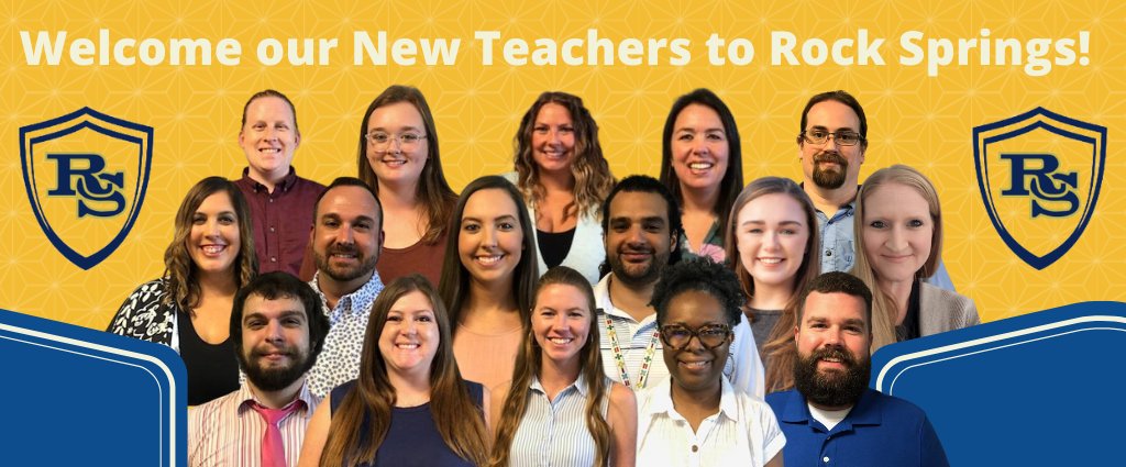 RSMSKNIGHTS's tweet photo. Not only did we welcome back all our teachers yesterday, we add this amazing group of educators to our Rock Springs Middle family!  WELCOME! We are definitely #BetterTogether. https://t.co/327MC9WQdI