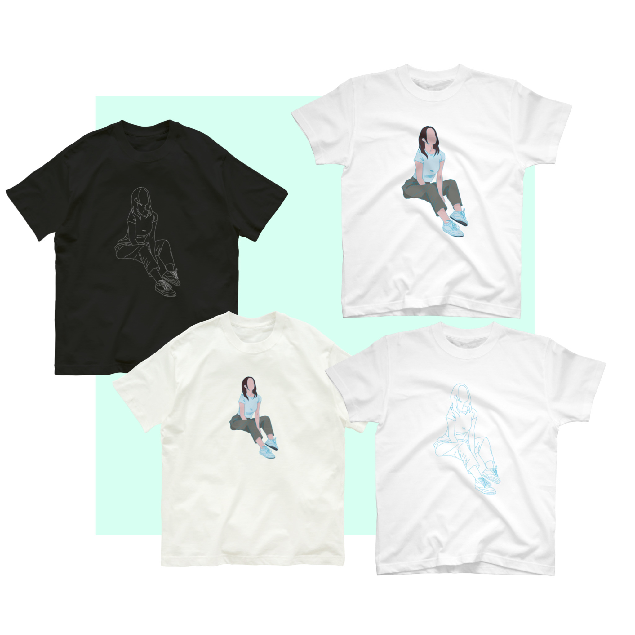 創作工房mucco Suzuriにて 8 ７までtシャツが 1000off 線画で描かれた女の子のtシャツはいかが カラー 線画 白線画とご用意しております T Co 0rywtfgs31 Suzuri Suzuriで販売中 Suzuriの Tシャツセール Tシャツ ファッション
