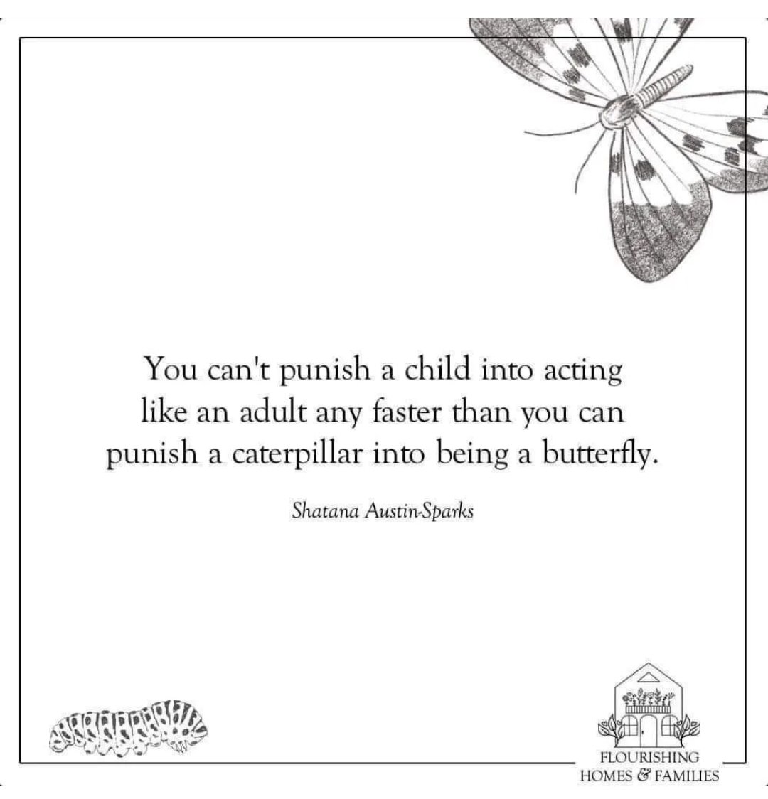 We must model and teach behaviors, but it takes time. 🙌
📷 Flourishing Homes &amp; Families