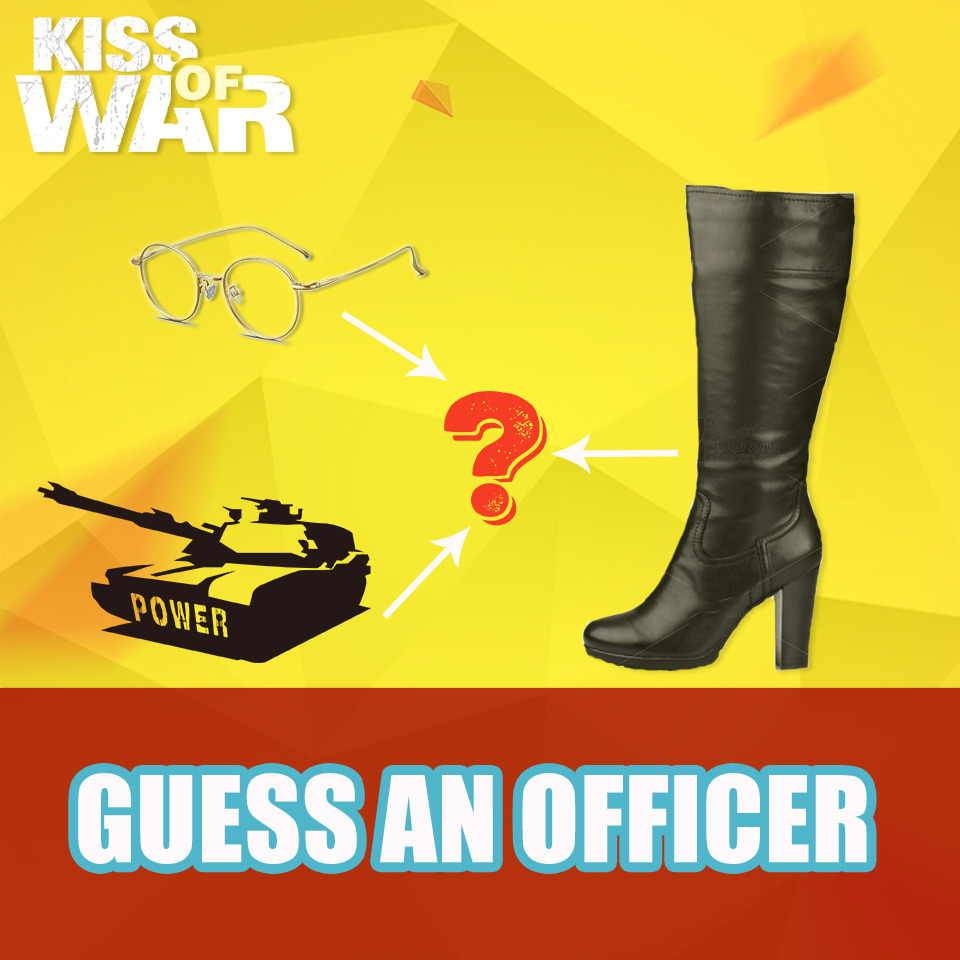 KissOfWarOnline's tweet image. Dear commanders,
It&apos;s our fun time again! 
GUESS AN OFFICER BY 3 CLUES! 🤩
Look at the picture, tell me the officer&apos;s name! Don&apos;t forget to leave your commander ID together! 5 lucky winners will be picked next Monday！
GOOD LUCK!
#KissOfWar 
#havefuntoday 
#quiz