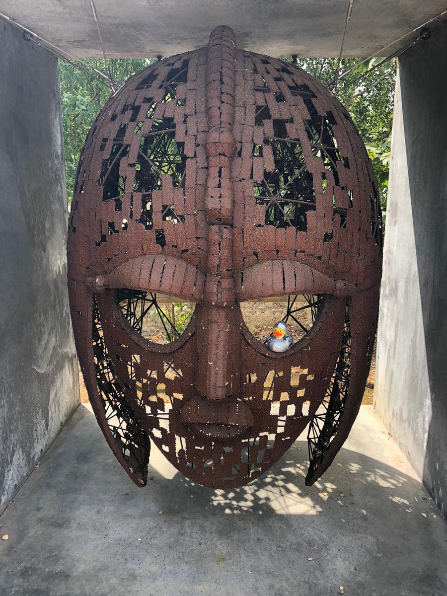 PublicPast's tweet photo. Another week, another medieval site for Sir Quackalot. This time he's resting his little webbed feet at the famous Sutton Hoo burial ground, popularly believed to be the resting place of Rædwald, king of East Anglia in the early 7th century https://t.co/XV3qixcmr8