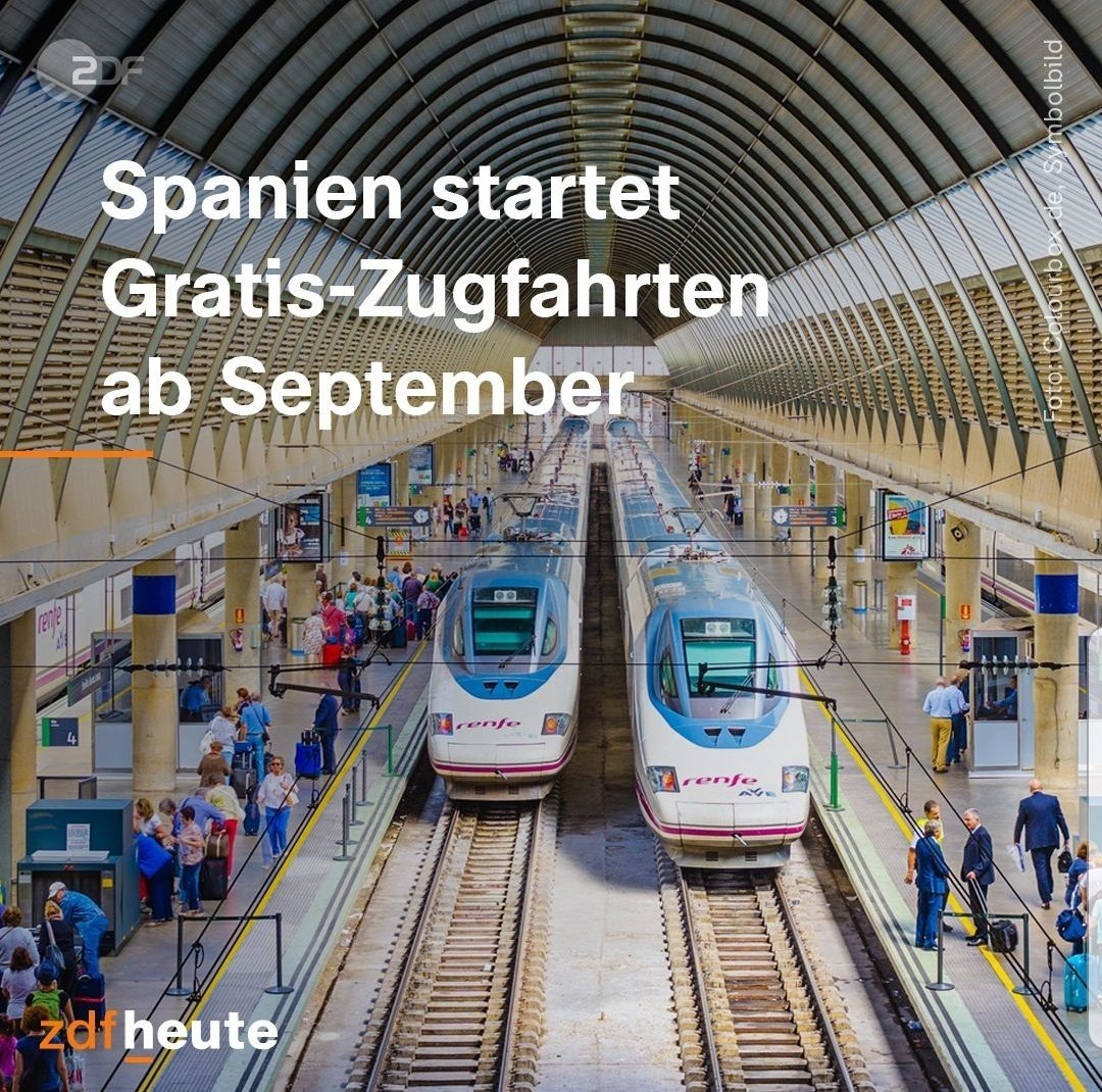Es ist so irre, dass Spanien ab September kostenlose Zugfahrten unter 300km anbietet, finanziert von einer Übergewinnsteuer. Währenddessen kriegen wir in Deutschland nur nen sinnlosen Tankrabatt hin und debattieren über die Weiterführung des 9-Euro-Tickets 🙄
Keine Pointe