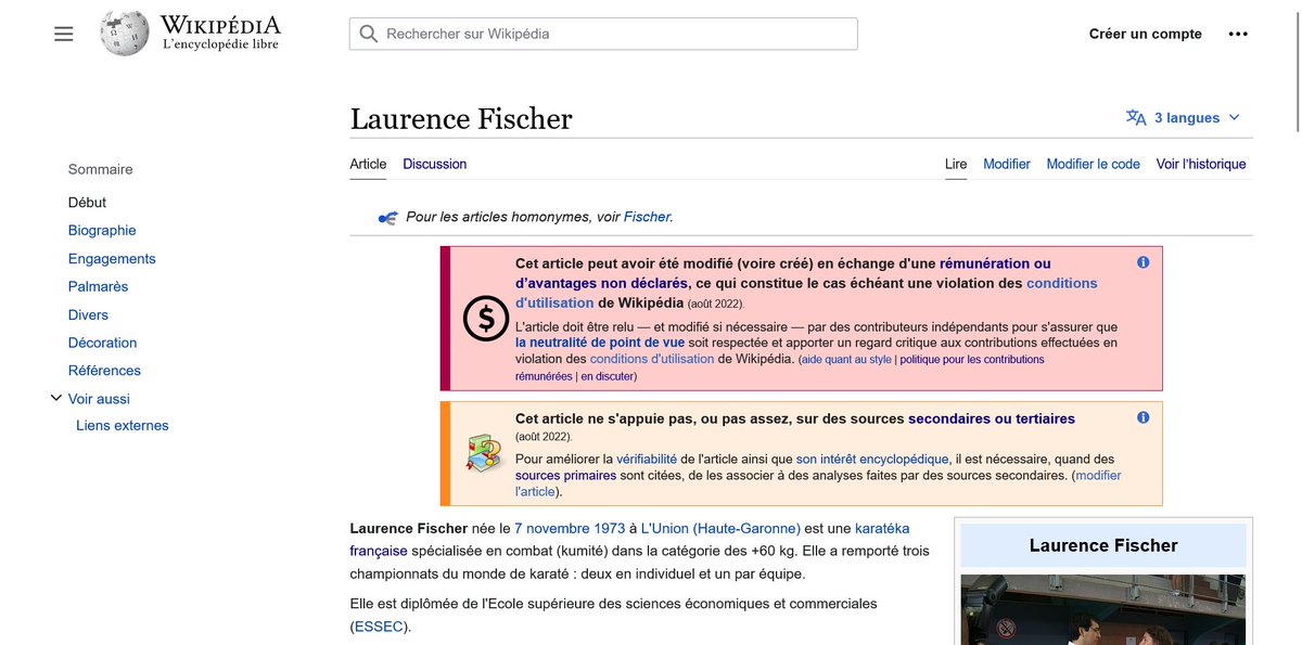 Pyb75's tweet photo. Prospects des agences de e-réputation sur @wikipedia_fr, réfléchissez avant de faire appel à leurs services. D'une part vous détruisez un bien commun. D'autre part, vous payez et prenez tous les risques, alors que ces agences restent dans l'ombre. #CommunNumerique https://t.co/8K4nBISPdO