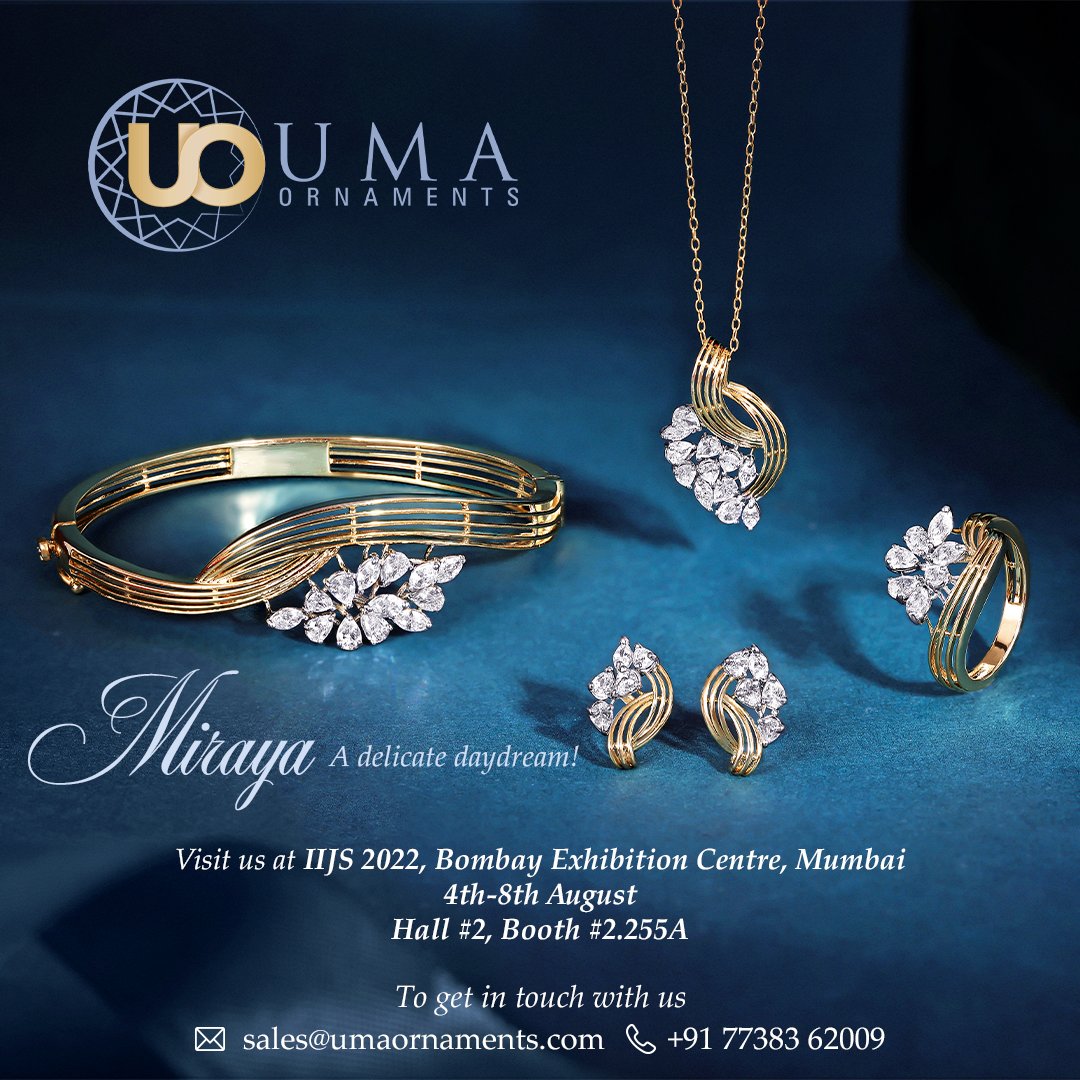 IndianJeweller's tweet photo. Visit @uma_ornaments at the IIJS Premier by @gjepcindia from 4th to 8th August, at Bombay Exhibition Center, Mumbai on Stall no: #2.255A Hall No. 2
#IJMagazine #IndianJewellers #IIJSPreminer #IIJSShow #IIJS2022 #umaornaments #ExclusiveJewellery #GoldJewellery #FineJewellery https://t.co/7SeKZ7XO5E